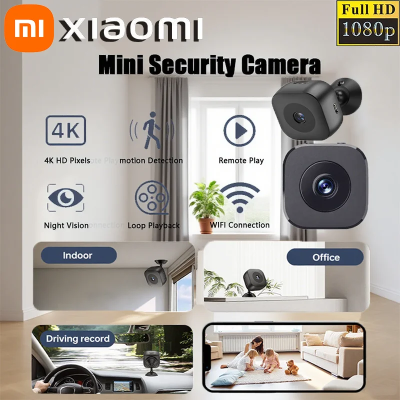 Xiaomi 8K Mini Security Camera High Definition Surveillance Cam with Full Color Night Vision WiFi Monitoring Waterproof  Motion