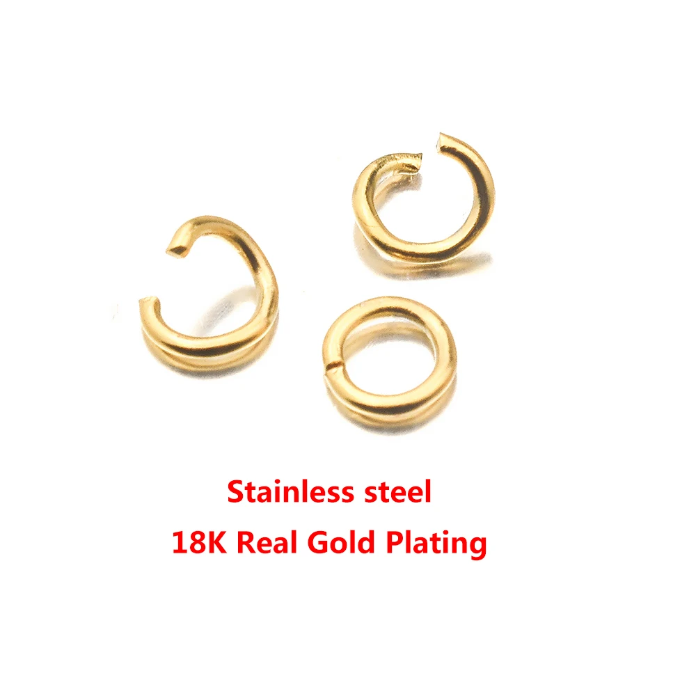 Bộ 100 Rất Nhiều 4 6 8 10Mm Thép Không Gỉ Nhảy Nhẫn Mở Tách Vòng Kết Nối Cho Tự Làm Trang Sức làm Nguồn Cung Cấp Sỉ Vật Dụng