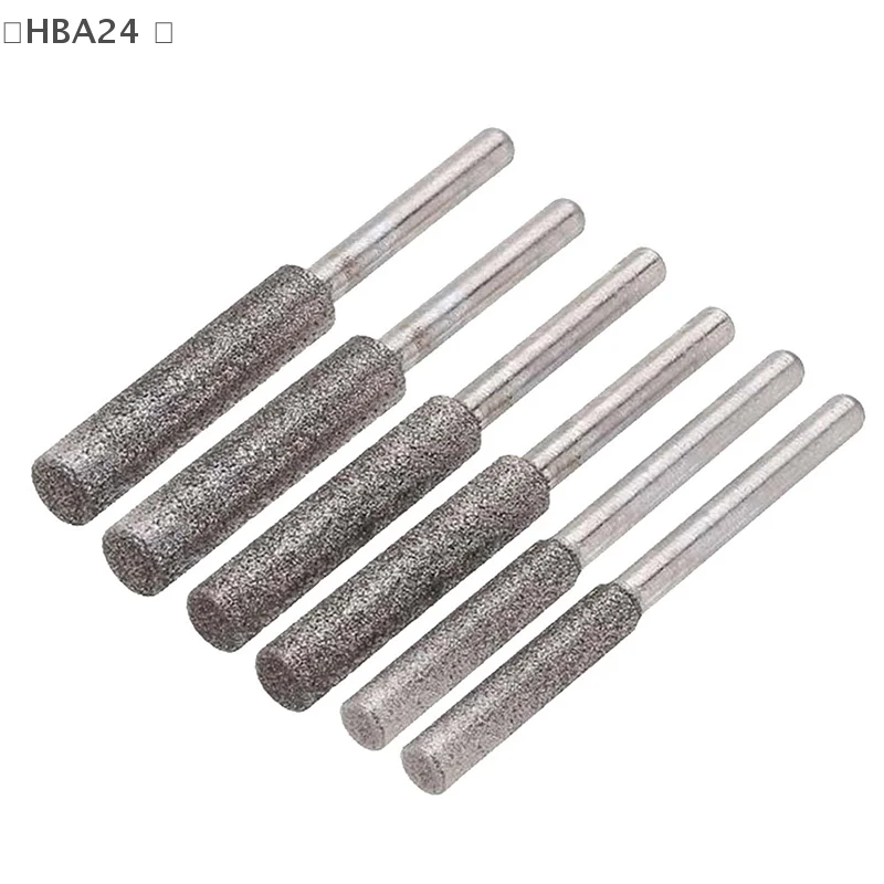 8 Buah Mata Gergaji Mesin Pengasah Berlian Berlapis Titanium Kikir Gergaji Listrik Kekerasan Tinggi 4/4.8/5.5Mm Batu Pengasah Gergaji Mesin