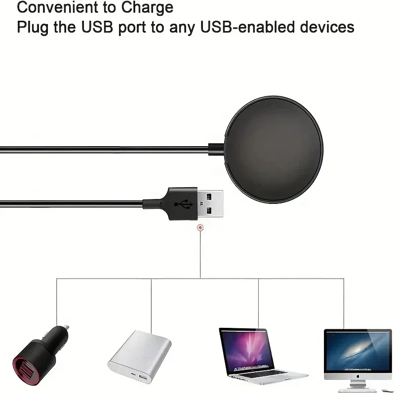 Horloge Draadloze Oplader Voor Samsung Galaxy Horloge 3 4 5 6 7 8 Pro Actieve 2 Draagbare USB Type C PD Kabel Snel Opladen Dock Station