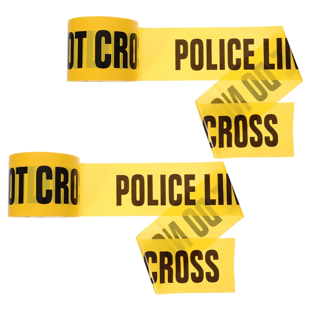 2pcs Warning Tape Non-Adhesive Caution Tape Police Line Tape Roll Danger Tape Roll Caution Tape For Street For