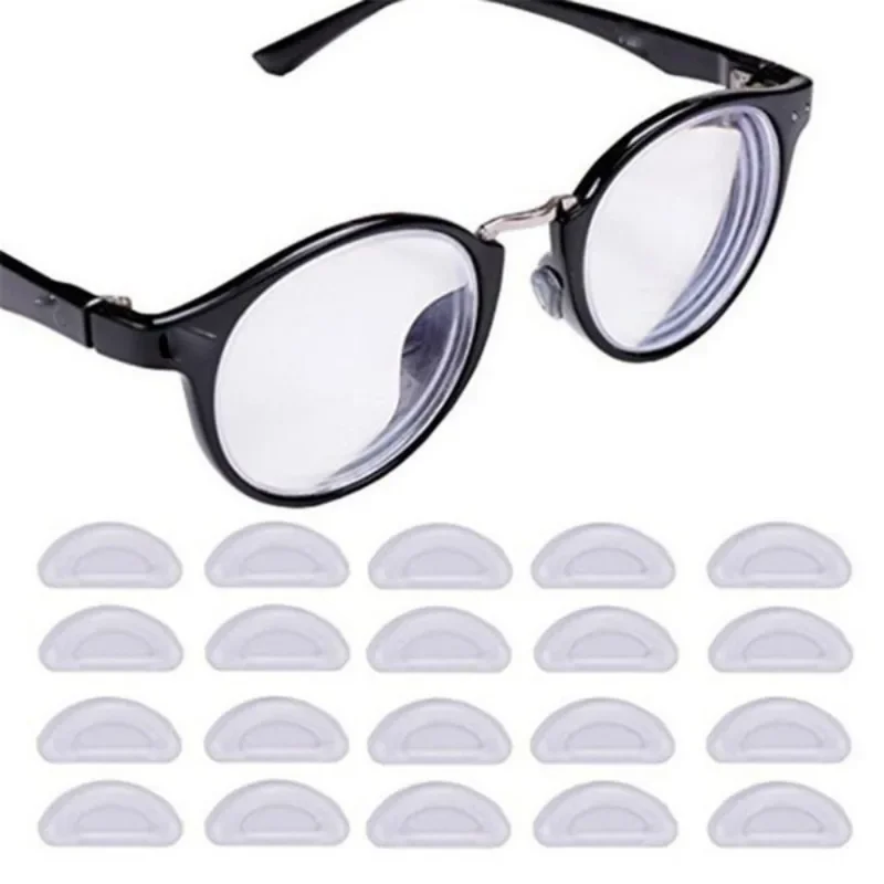 Silicone Glasses Nose Pads Invisible Non-Slip Soft Nose Pads Self Adhesive Glasses Nose Holder Sticker Pads Eyewear Accessories