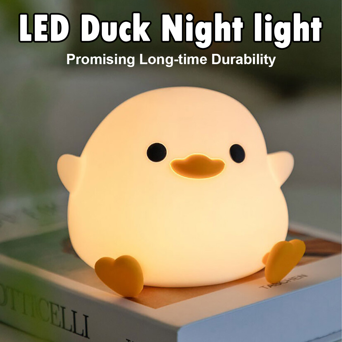 Geführtes Nachtlicht für Tiere Geschenke Sensor Raum Cartoon Lampe Usb Dekor Silikon Kid Home Schlafzimmer Duck Touch Dimming Animal Bedside