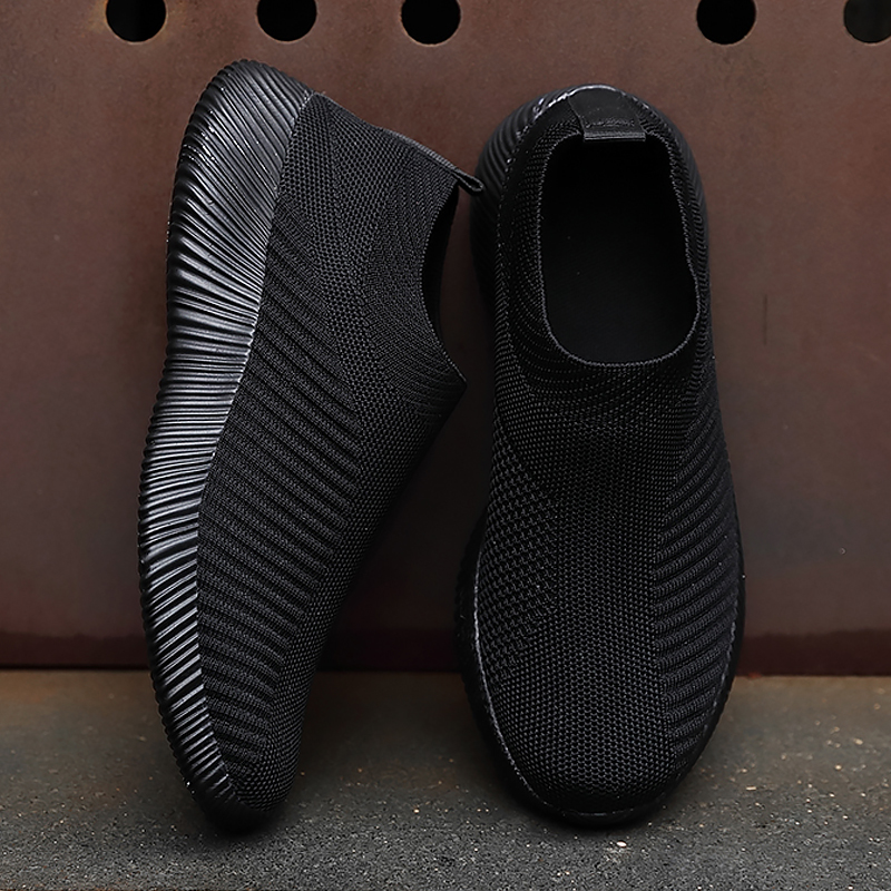 Scarpe da ginnastica da donna in tinta unita, in rete traspirante, leggere, da esterno, basse, da passeggio, da corsa, sportive, con calzini