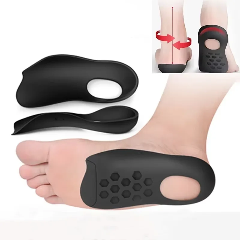 Piede piatto Gambe a forma di O Sottopiede per scarpe Correzione Supporto per arco Fascite plantare Solette ortopediche Inserto per la cura del piede per uomo/donna