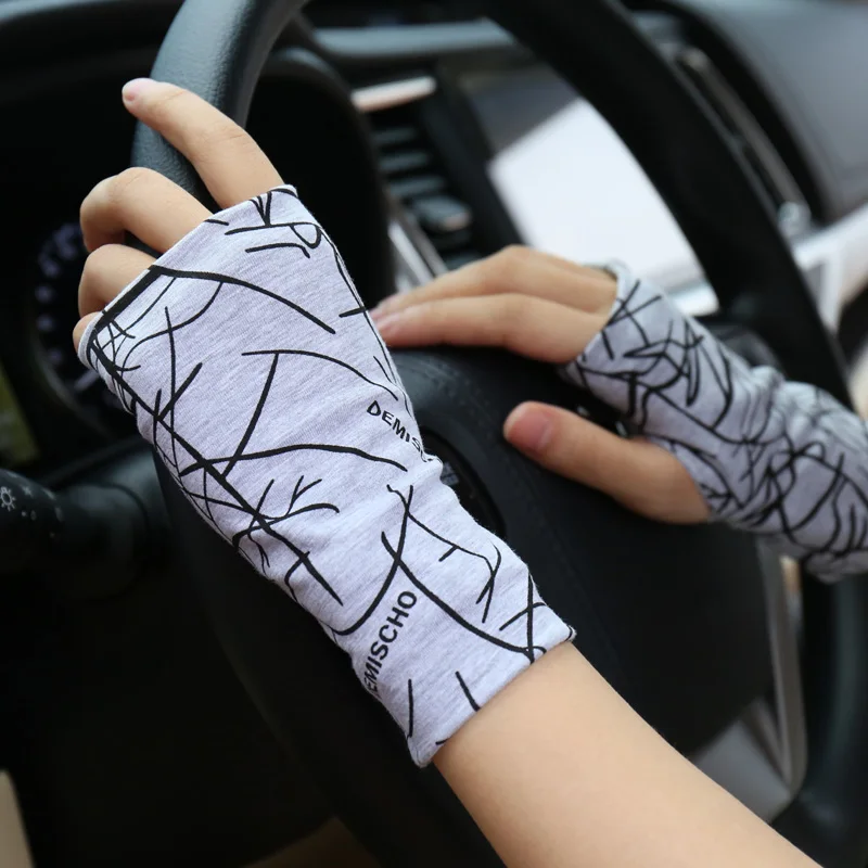 Sommer fingerlose Sonnenschutzhandschuhe für Männer und Frauen, dünne Abdeckung, Narben, Tattoo, Sport, Straßentanz, Fahren, Reiten, fingerlos