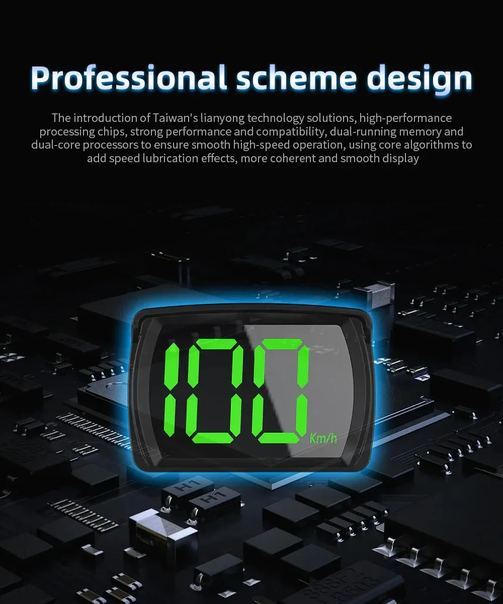 Y03 Car Universal HUD Head Up Display Digital Speedometer Projector Km/h Big Font Speed Meter Displayer Auto Electronic Part