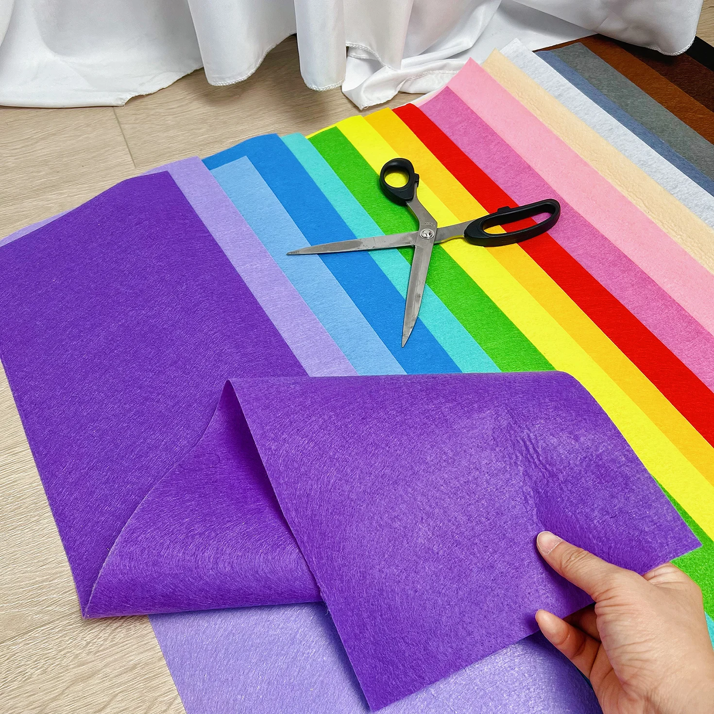1 шт. листы фетровой ткани DIY ремесла валяние нетканый материал для лоскутного шитья школьные проекты украшения 18 разных цветов