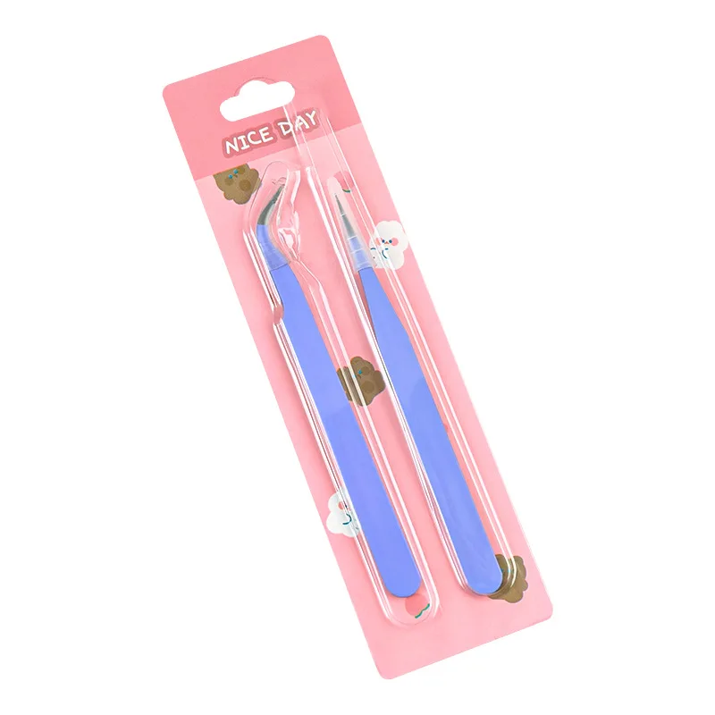 2pcs Tweezers Creative Macaroon Color Clip for DIY Decroative Journal Diary Scrapbook Sticker Tool Back To School Student Supply
