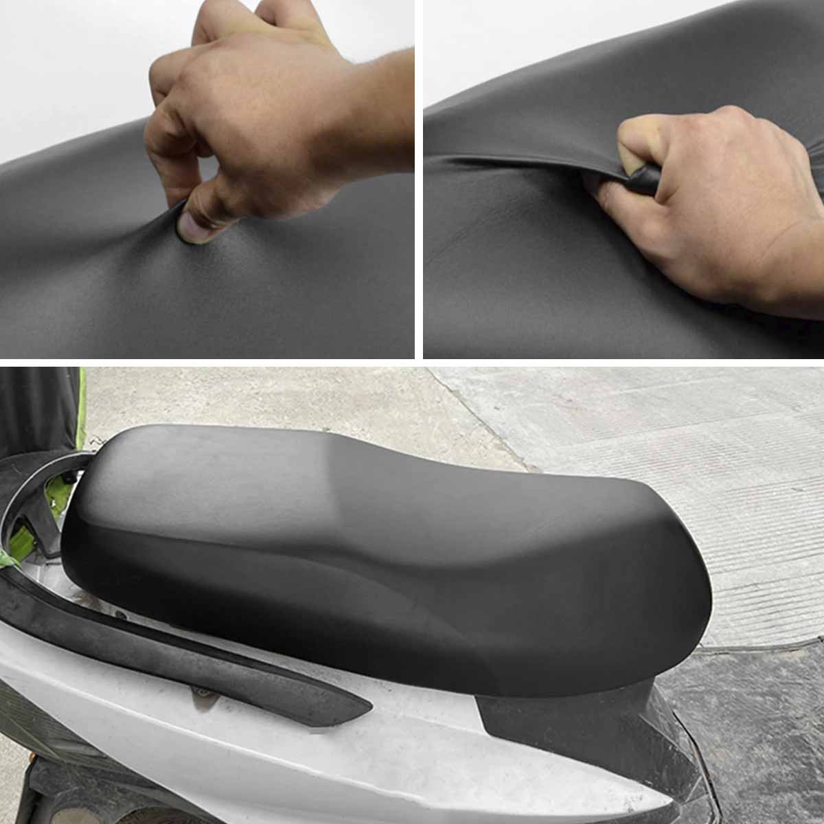 Motorrad Sitzkissen Abdeckung PU Leder Kissen Sonnenschutz Abdeckung Wasserdichte Elastische Motorrad Sitz Zubehör Schutz Dekk