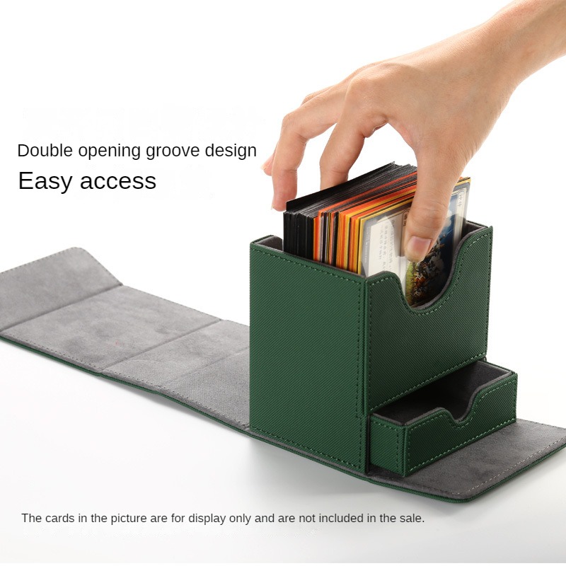 磁気クロージャー付きカードデッキケース,魔法のプロテクター,yuoh mtgスポーツカードと互換性,100個