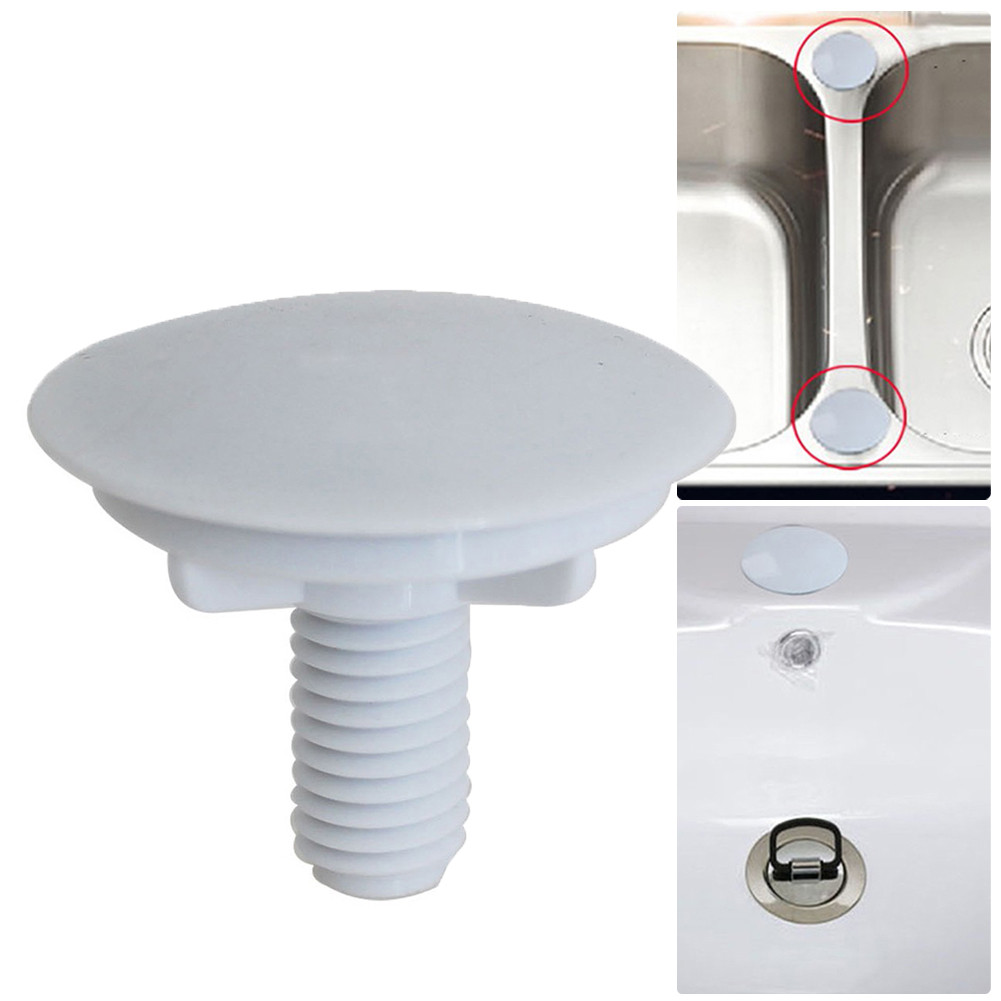 Tapa de tapón de orificio de grifo de 49mm, tapón de tapa de fregadero de cocina, tapa de placa de orificio de lavabo, plástico ABS blanco, agujeros de desbordamiento