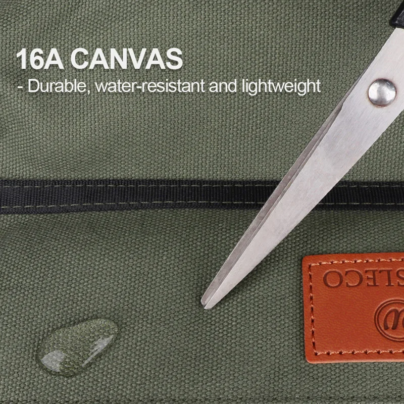 Portable Tool Roll Bag Pouch Wrench Screwdriver Pliers Roll Bag Case Canvas Roll Tool Bag Organizer Tools Storage Bag Case