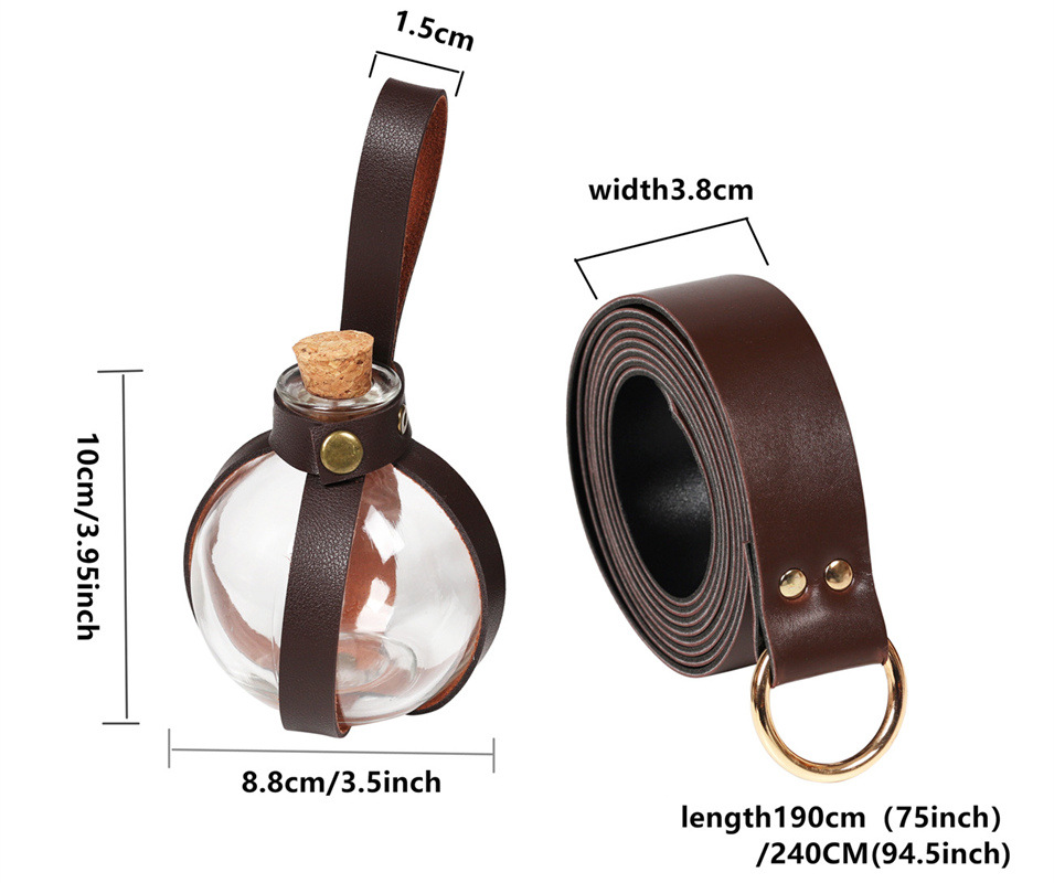 Medieval Viking wizard magic bottle bottle sleeve belt stage props COSPLAY role playing