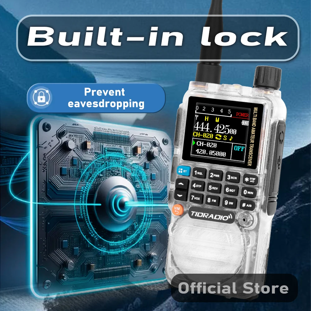 2PCS TIDRADIO H3 Walkie Talkie Zwei Weg Radio Telefon APP Drahtlose Programmierung Dual PTT Air Band Long Range Radio USB-C Programmierung