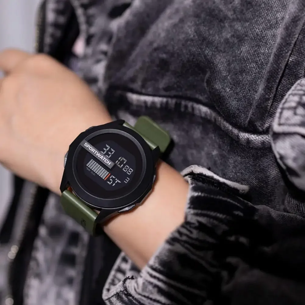 Relojes deportivos para hombre, reloj despertador multifunción para hombre, reloj Digital LED, reloj electrónico deportivo resistente al agua para hombre