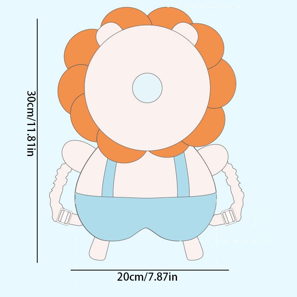 Cotton Baby Head Protection Cushion Reduce Fall Shock Soft Toddlers Backpack Pillow Adjust Strap Safety Back Cushion Toddlers