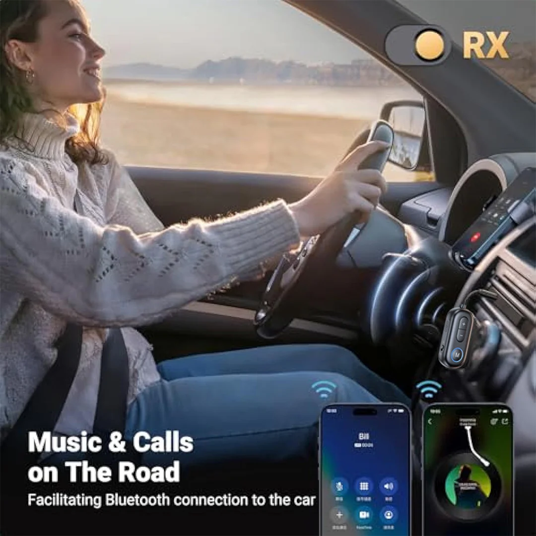 Bluetooth 5.3 Empfänger Sender 3,5 mm AUX-Buchse Flugzeug USB Dongle Wireless Audio Adapter für TV PC Kopfhörer Car Kit Lautsprecher