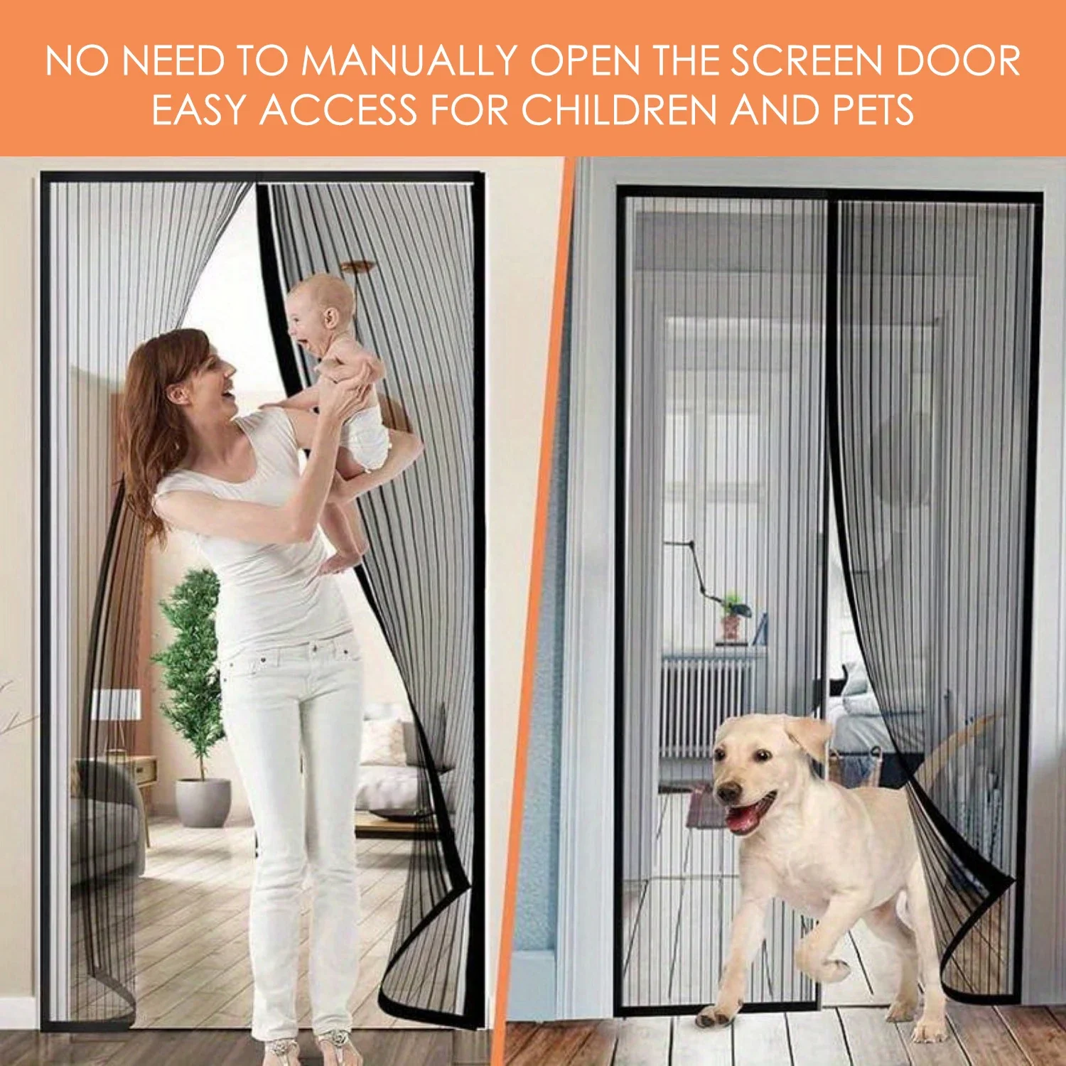 Mosquito Net Door Curtain Screen Magnets Mesh Magnetic Window Automatic Closing Curtains Anti Fly Insect Sandfly Mosquitoes Canv