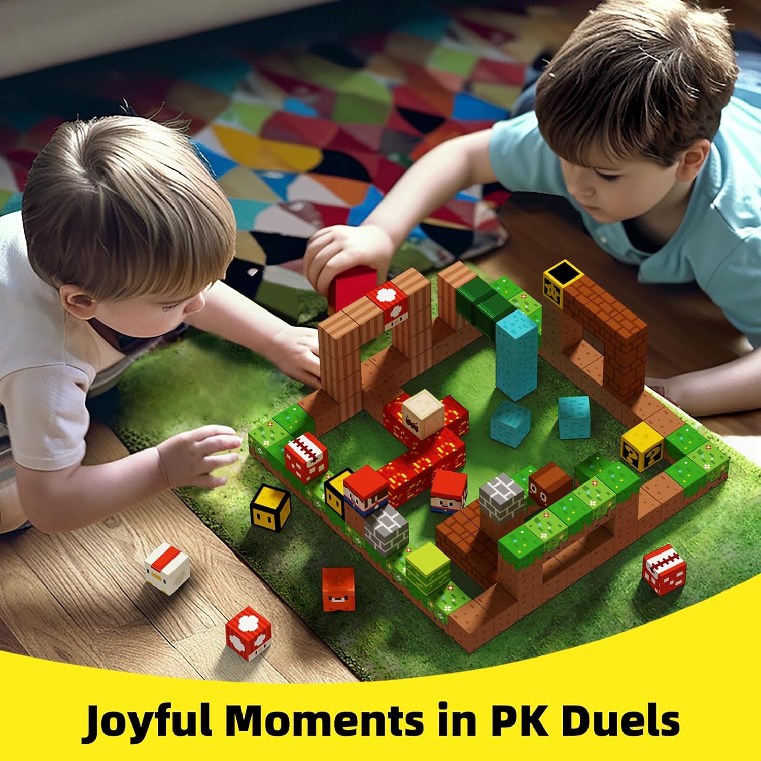 スーパーマリオ磁気ブロックおもちゃ 男の子 女の子用 3+ ビルドマインワールド マグネットビルディングキューブ STEM ゲーム感覚ギフトセット 子供用