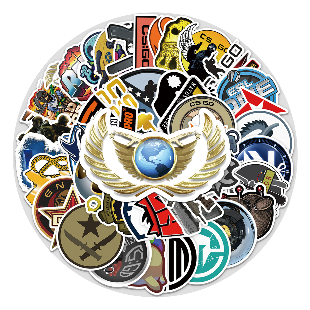 10/30/Bộ 50 Trò Chơi CS GO Hoạt Hình Cá Tính Sáng Tạo Đồ Bộ Miếng Dán Ván Trượt Hành Lý Máy Tính Laptop Bán Buôn