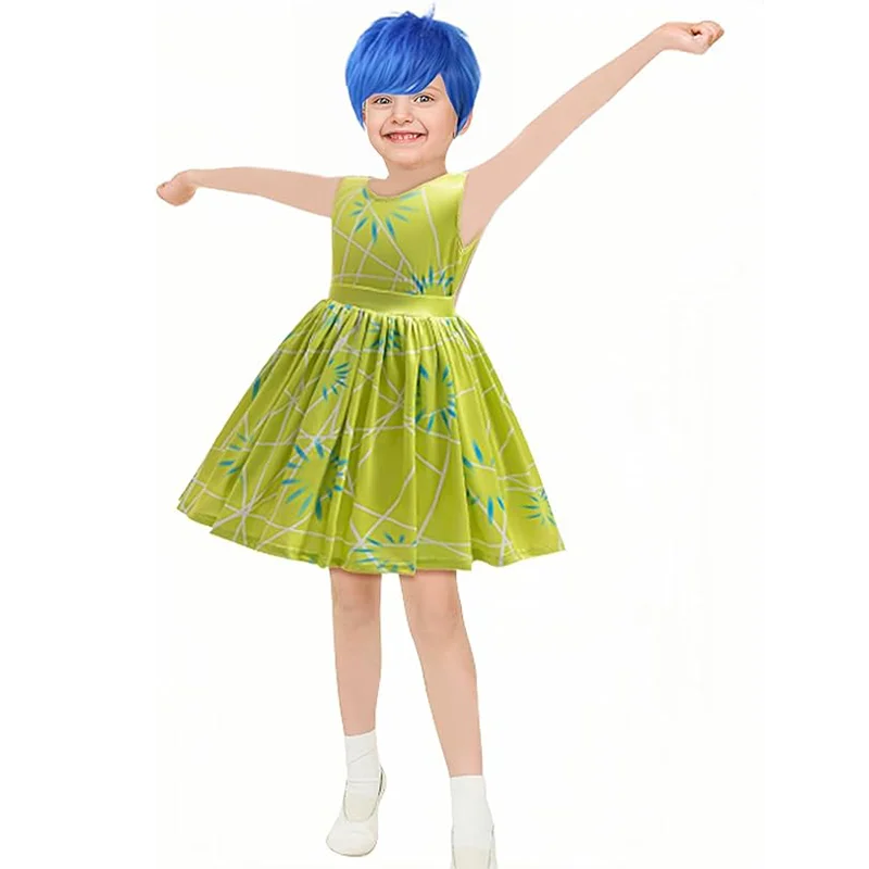 Inside Out Joy คอสเพลย์เครื่องแต่งกายชุดเจ้าหญิงอุปกรณ์เสริมสําหรับหญิง ​ วันฮาโลวีน คริสต์มาส งานรื่นเริง วันเกิด ความสุข แต่งตัว