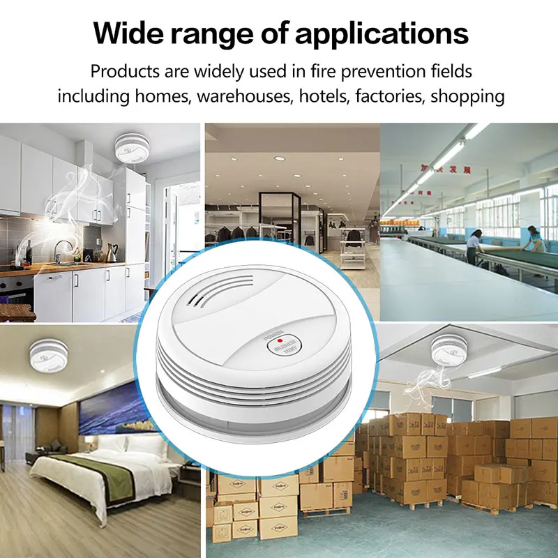 Tuya WiFi Khói Lửa Bảo Vệ Đầu Báo Khói Báo Cháy An Ninh Gia Đình Lính Cứu Hỏa Cảm Biến Khói