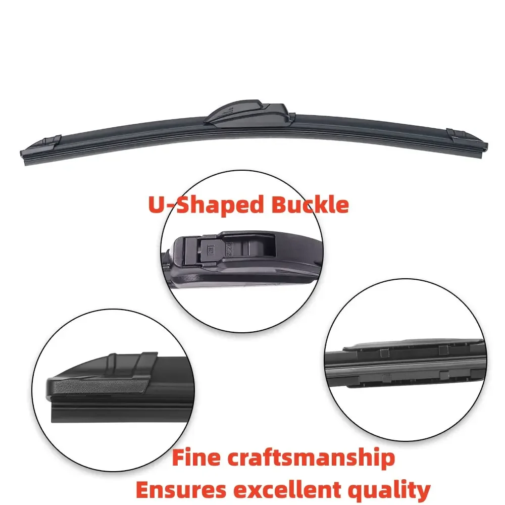 OEM Quality Car Windshield Wiper Blades U-type Universal Soft Rubber Frameless Bracketless Premium All-Season Automotive Replace