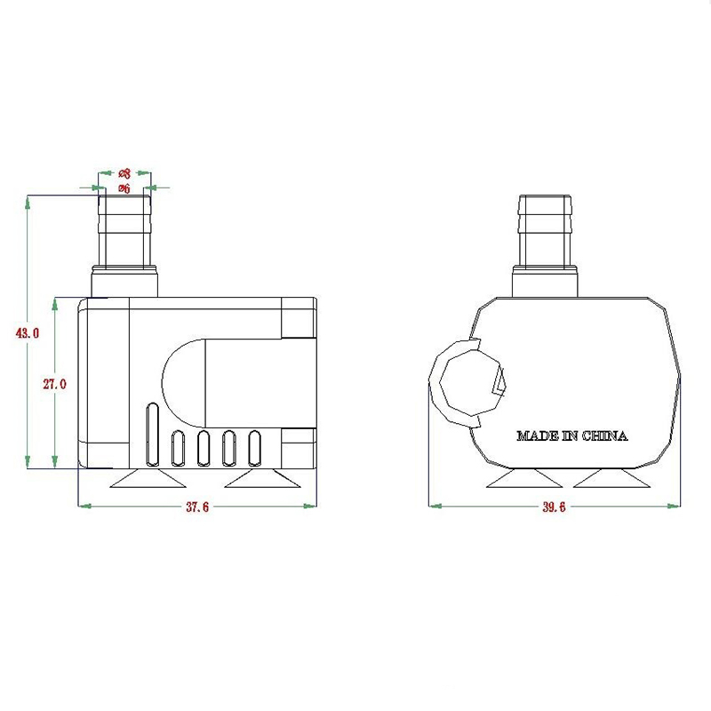 Bomba de agua ultrasilenciosa de 3W CA 220V, caudal de flujo, bomba sin escobillas impermeable, Mini filtro de agua, bomba de fuente para pecera, enchufe europeo