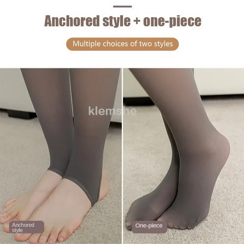 Medias de Cosplay, mallas cálidas de invierno, medias de malla, pantimedias translúcidas ajustadas sexis, pantalones de calcetín gruesos elásticos de cintura alta de nailon
