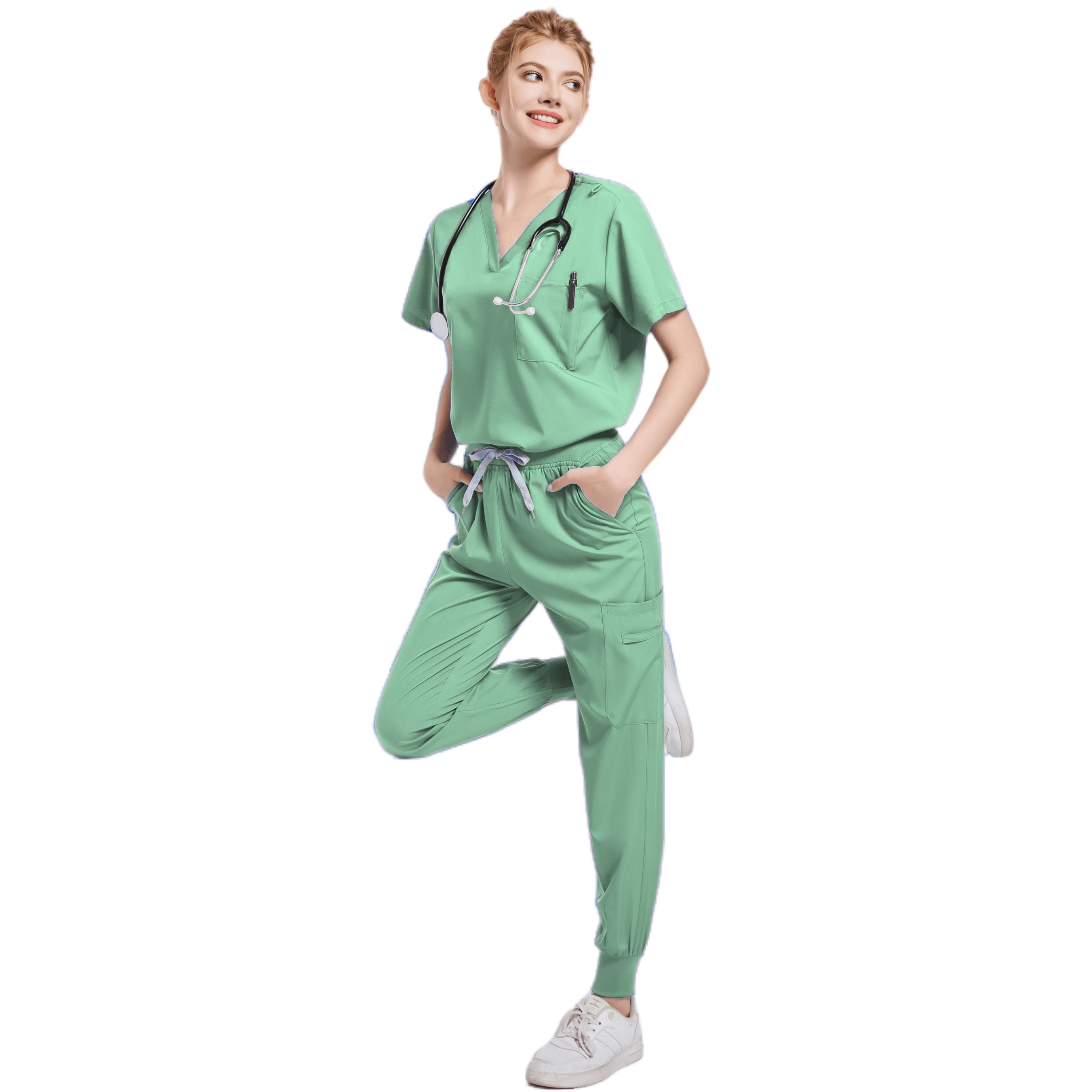 Handwashing Clothe Split Suit Short Sleeved Hand Brushing Pet Dentist Nurse Work Clothes Men Medical Care Clothes Nurse Uniform