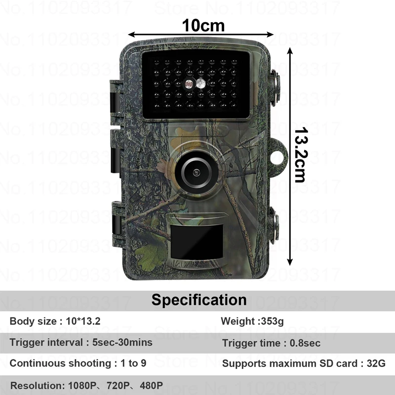 Cámaras de rastreo para caza, 16MP, 1080P, con visión nocturna infrarroja de 940nm, cámara salvaje resistente al agua para monitoreo y exploración de vida silvestre