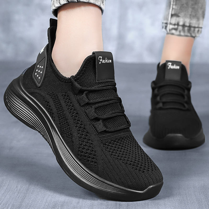 Vrouwen Casual Schoenen 2025, Hot Koop Ademend Air Mesh Slip-on Vrouwelijke Sok Schoeisel Outdoor Vrouwen Sneakers Dikke Bodem Platforms