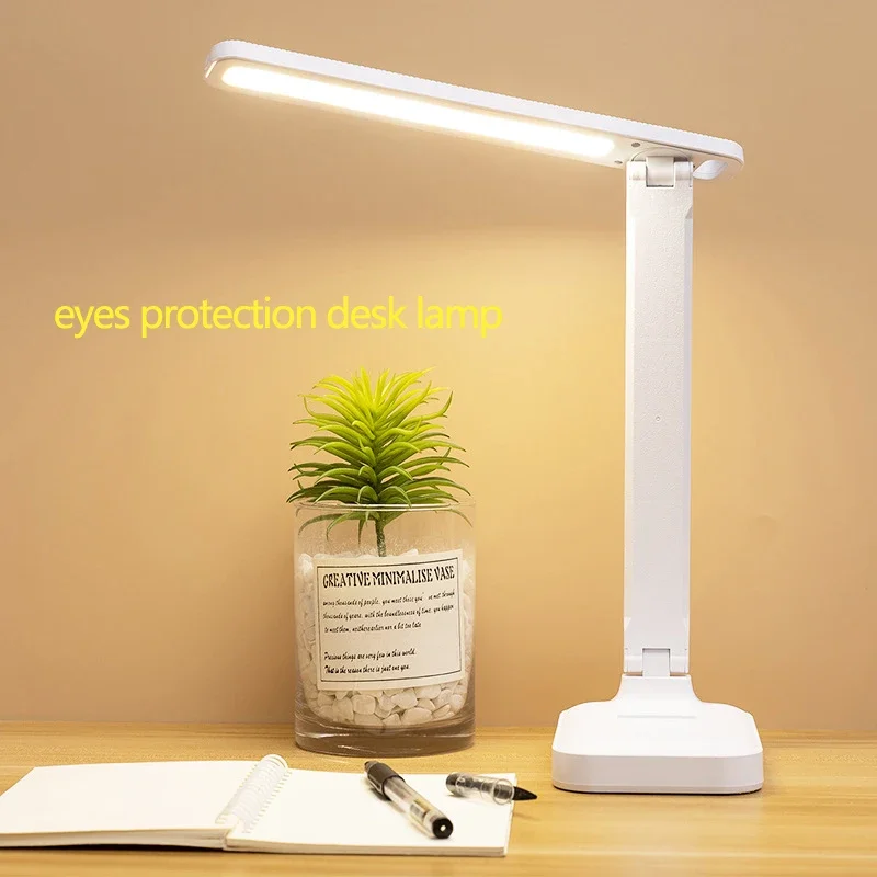 Luz LED para libros, mesa plegable táctil, lámpara de noche, lectura de cabecera, protección ocular, carga USB, luz nocturna, libros de lectura para habitación