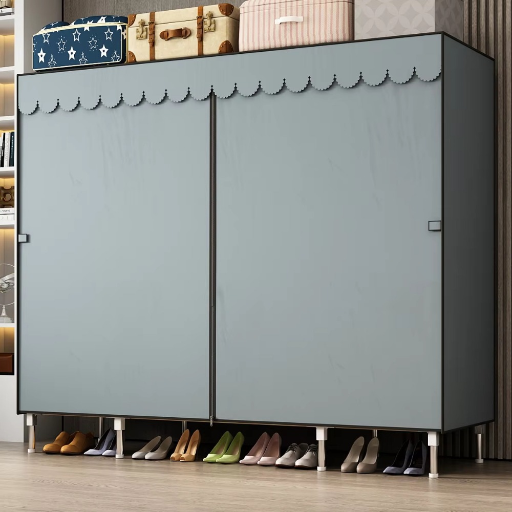 Dustproof Wardrobe Portable Bedroom Clothing Rack Reinforced Storage Cabinet Oxford Cloth Waterproof Cupboard Closet Organizer