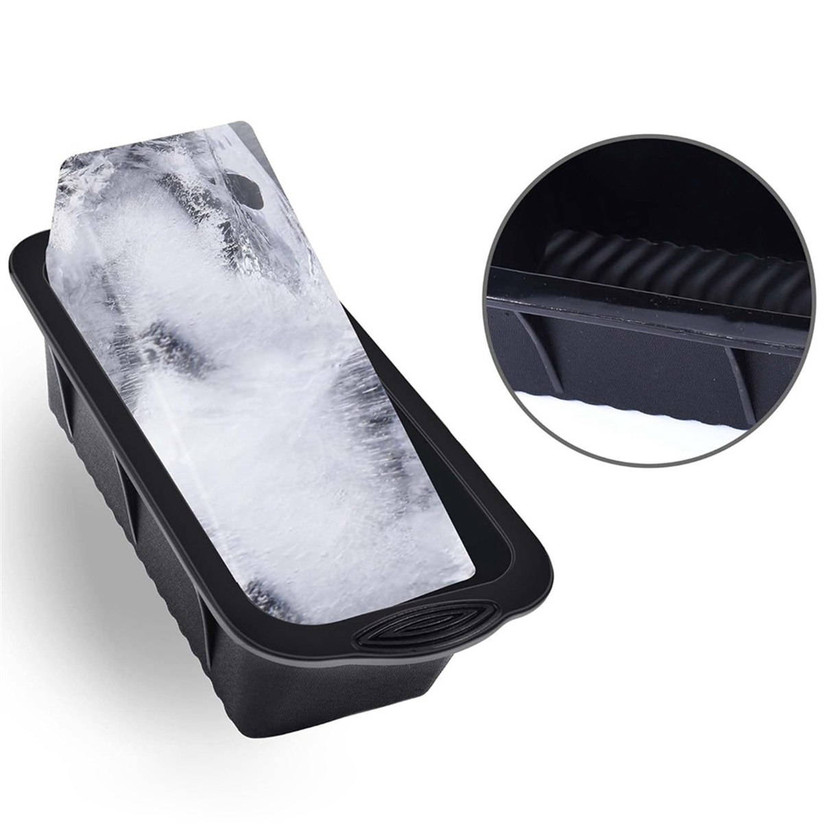 A72P 2 Stück extra große Eisblockform, Eisformen für Eisbad, Silikon-Eiswürfelformen für kalte Tauch- oder Kühler, Eiswürfelform