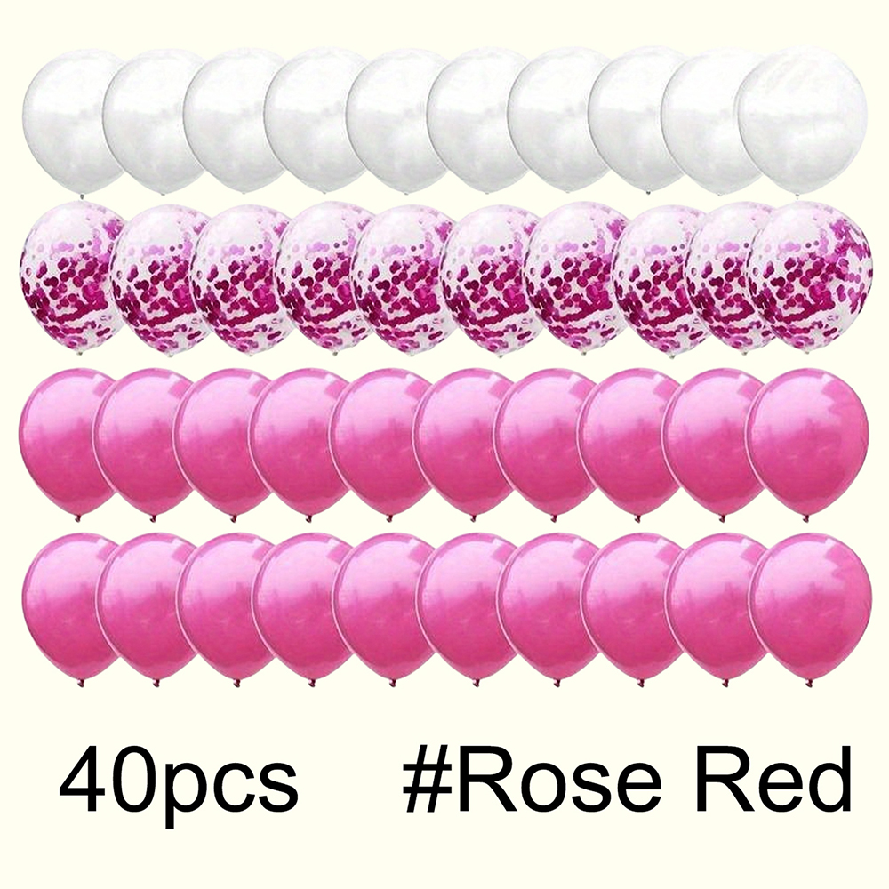 40 個 12 インチパールグリッターバルーン誕生日セットパーティーデコレーションデコレーションバルーンカラフルなバルーン