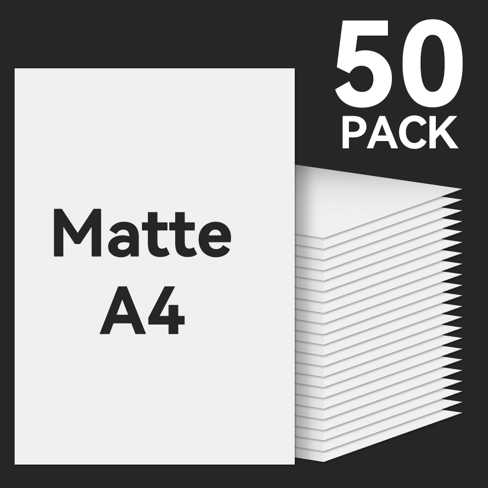 30/50 hojas de papel adhesivo de vinilo imprimible mate, papel fotográfico adhesivo A4, etiqueta DIY, papel de impresión impermeable para impresora de inyección de tinta