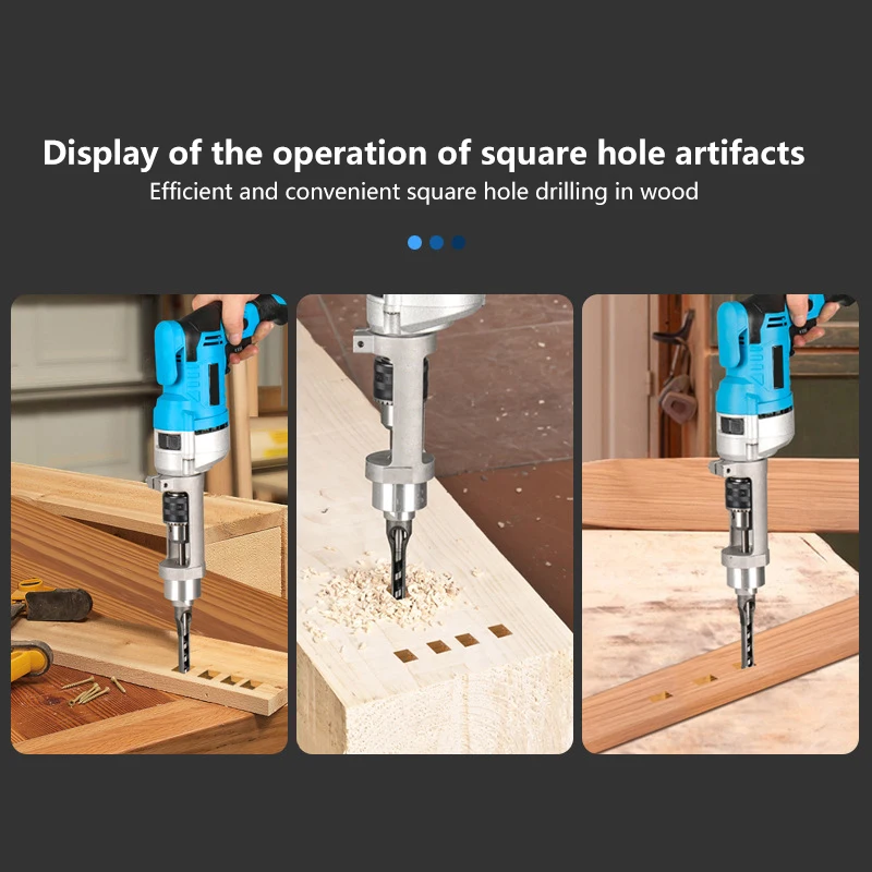 Square Hole Drill Bit Adapter Drill Bit Fixing Bracket Professional Attachment Joint Mortiser Bit for Hand Electric Drill
