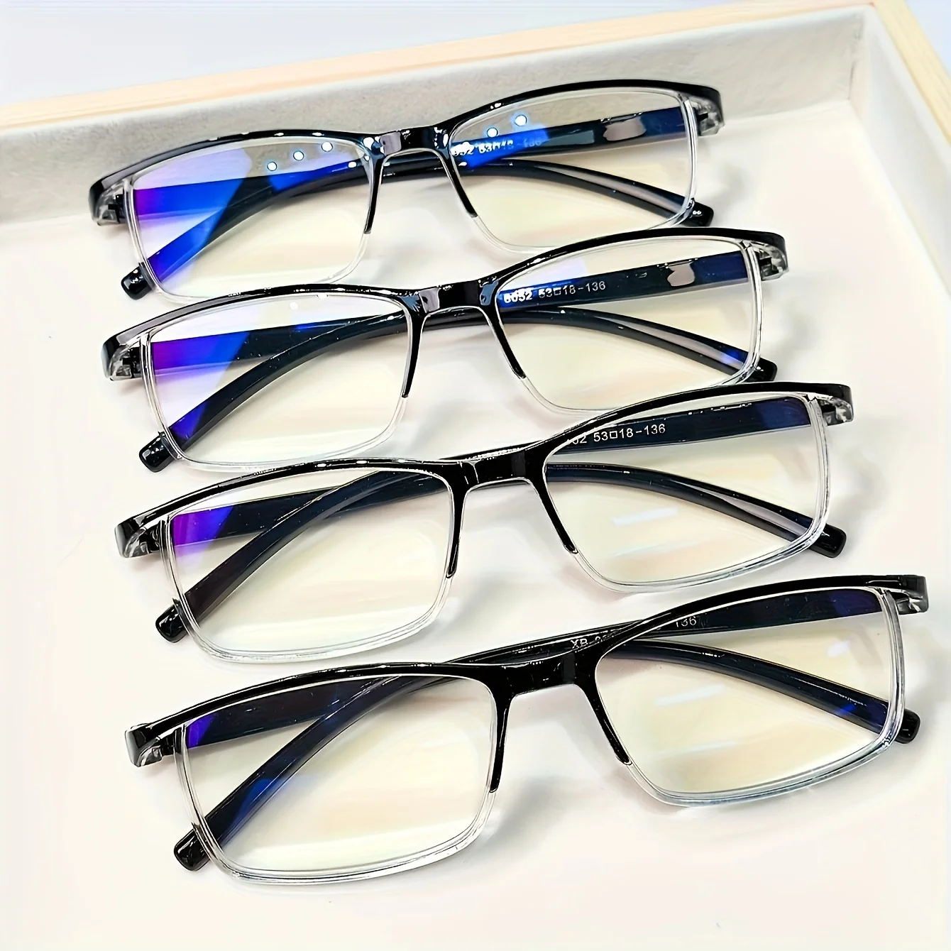 4 Uds. Gafas de lectura de moda diseño clásico con Material de PC ajuste Unisex experiencia de lectura cómoda para adultos + 1,0 a + 4,0