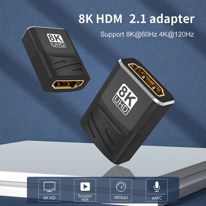 8K HDMI 2.1 Extender หญิงหญิง HDMI-สําหรับแล็ปท็อปพีซีทีวี PS3 PS4 Monitor สาย HDMI อะแดปเตอร์เชื่อมต่อ