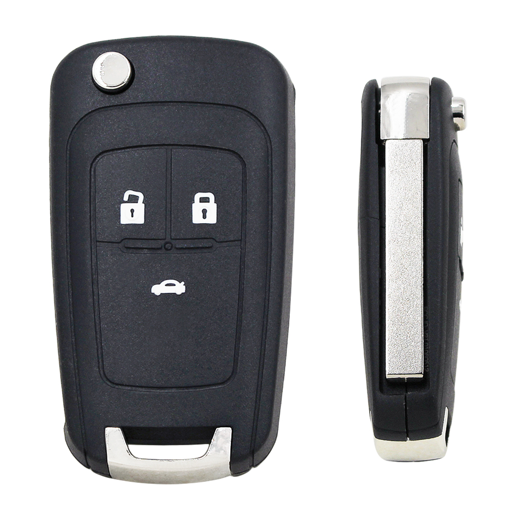 10pcs/Lot 3 Button Flip Folding Key Shell Case Fob for Chevrolet Aveo Cruze Uncut Blade