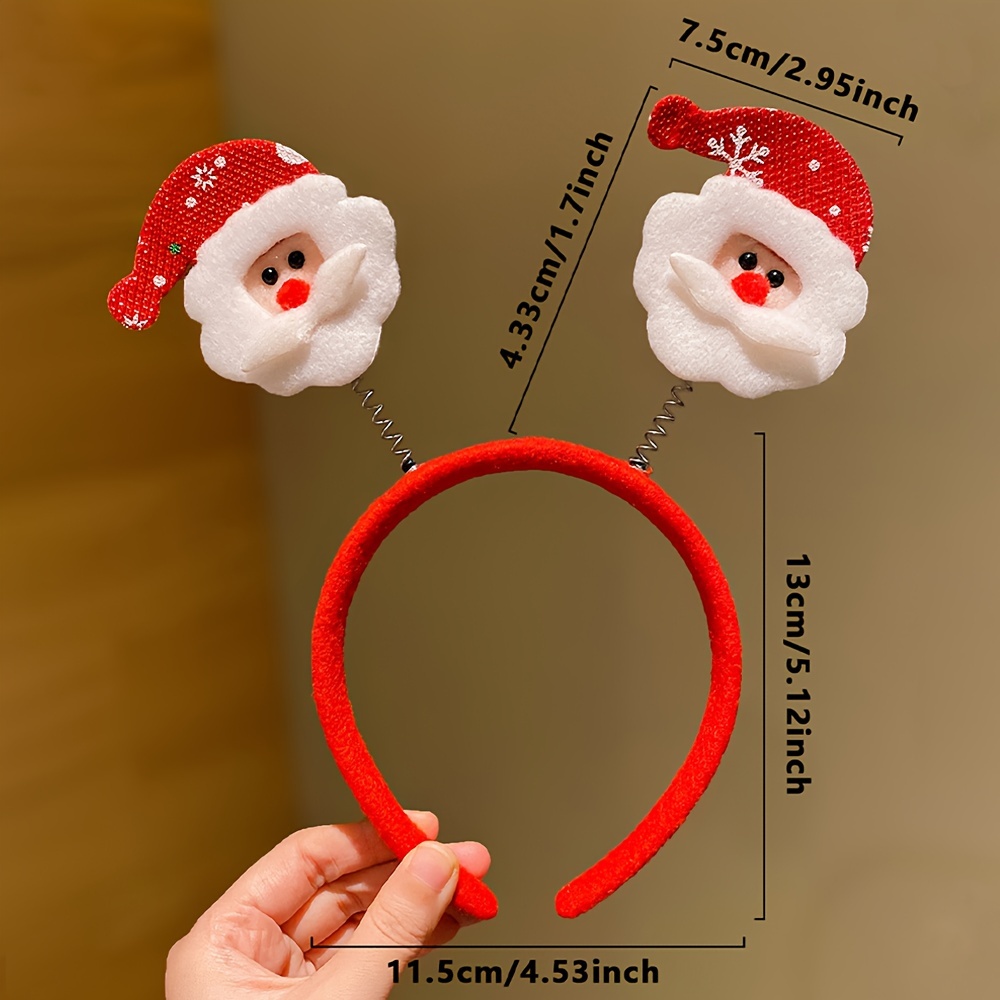 クリスマスプレゼントとして女の子にぴったりのスイートクリスマスアクセサリーヘッドバンド5個。
