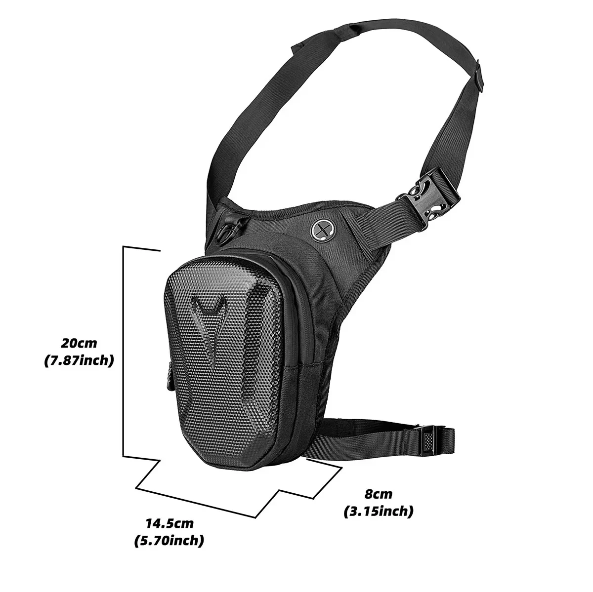 1PC ブラックオートバイレッグバッグ防水ライダーウエストバッグサイクリングバイククロスボディバッグオートバイ用品