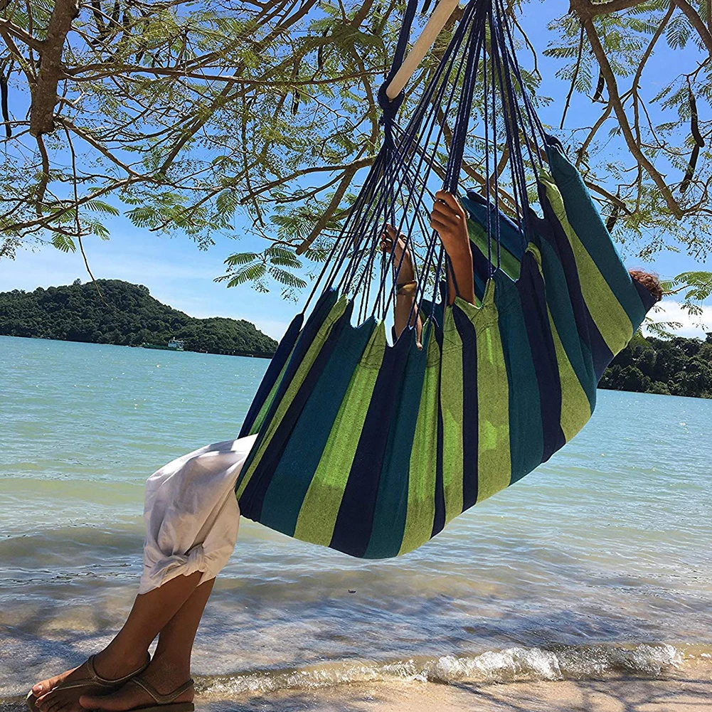 Indoor e Outdoor borlas Hammock, Algodão Branco Swing Chair, Quarto Romântico Pendurado Bed, Praia, Jardim Pátio