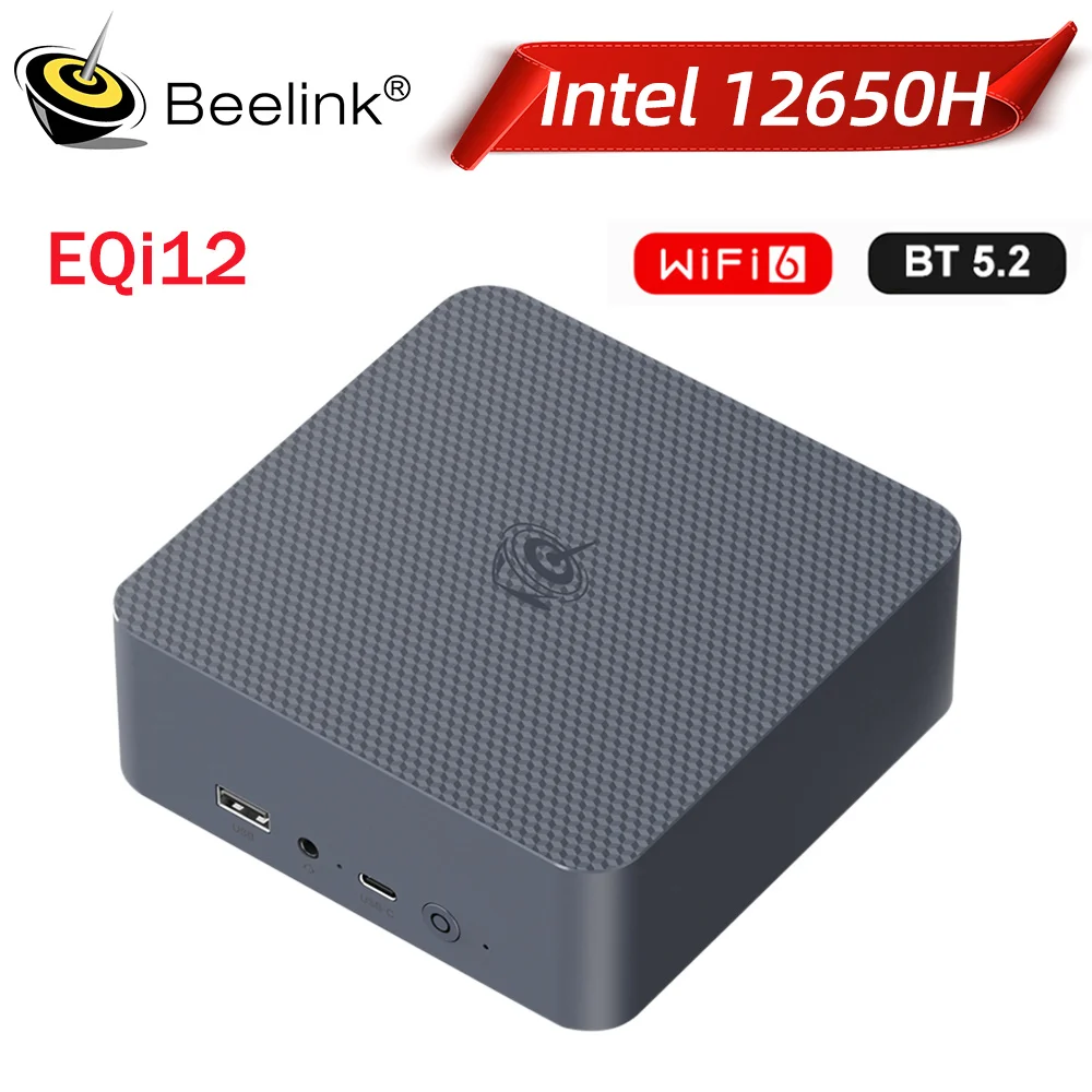 Beelink EQi12 Intel Core i3/i5/процессоры 1220P 12450H 12650H 1235U 16G 32G RAM 500G 1T SSD WiFi6 Настольный компьютер VS SEi12