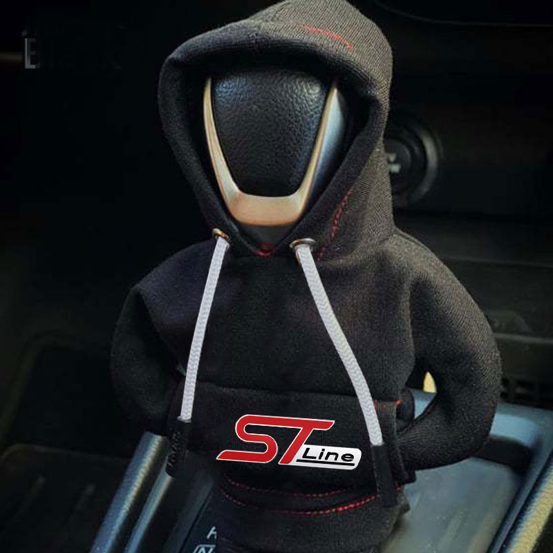 Hoodie Car Gear Shift Knob Cover Manual Handle Change Lever Cover For Ford ST Line Focus Mk4 MK3 4 EDGE Puma Fiesta Mondeo MK5