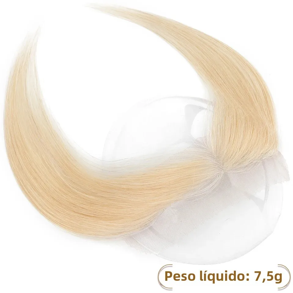 S-noilite 10 Polegada toppers de cabelo de renda remendo de cabelo mão único nó natural cabelo humano invisível substituição extensões de cabelo
