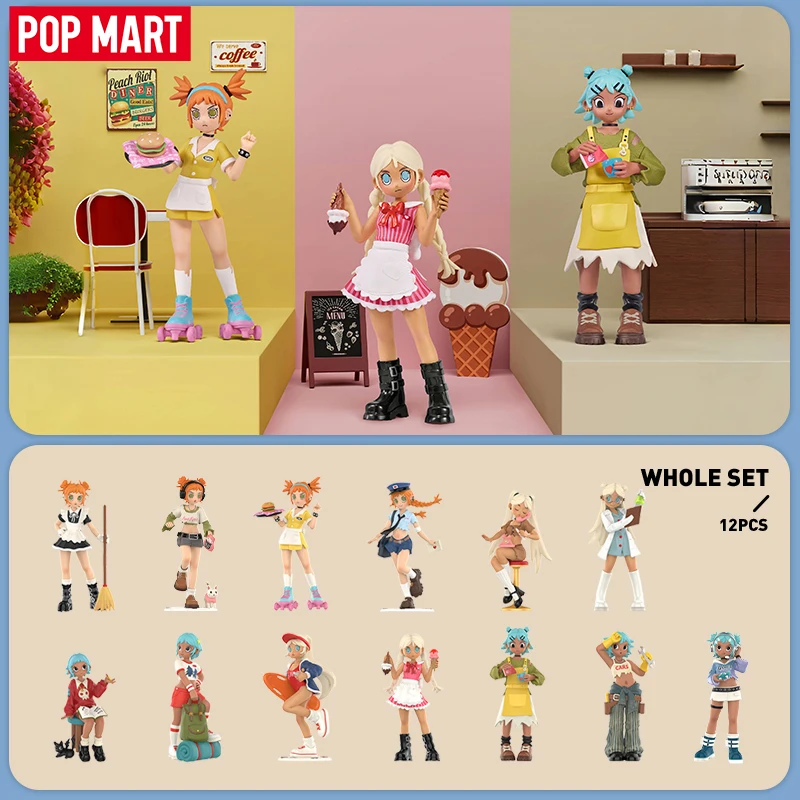 POP MART Peach Riot Rush Hour Series Figuras Caja ciega 1PC/12PCS Caja misteriosa