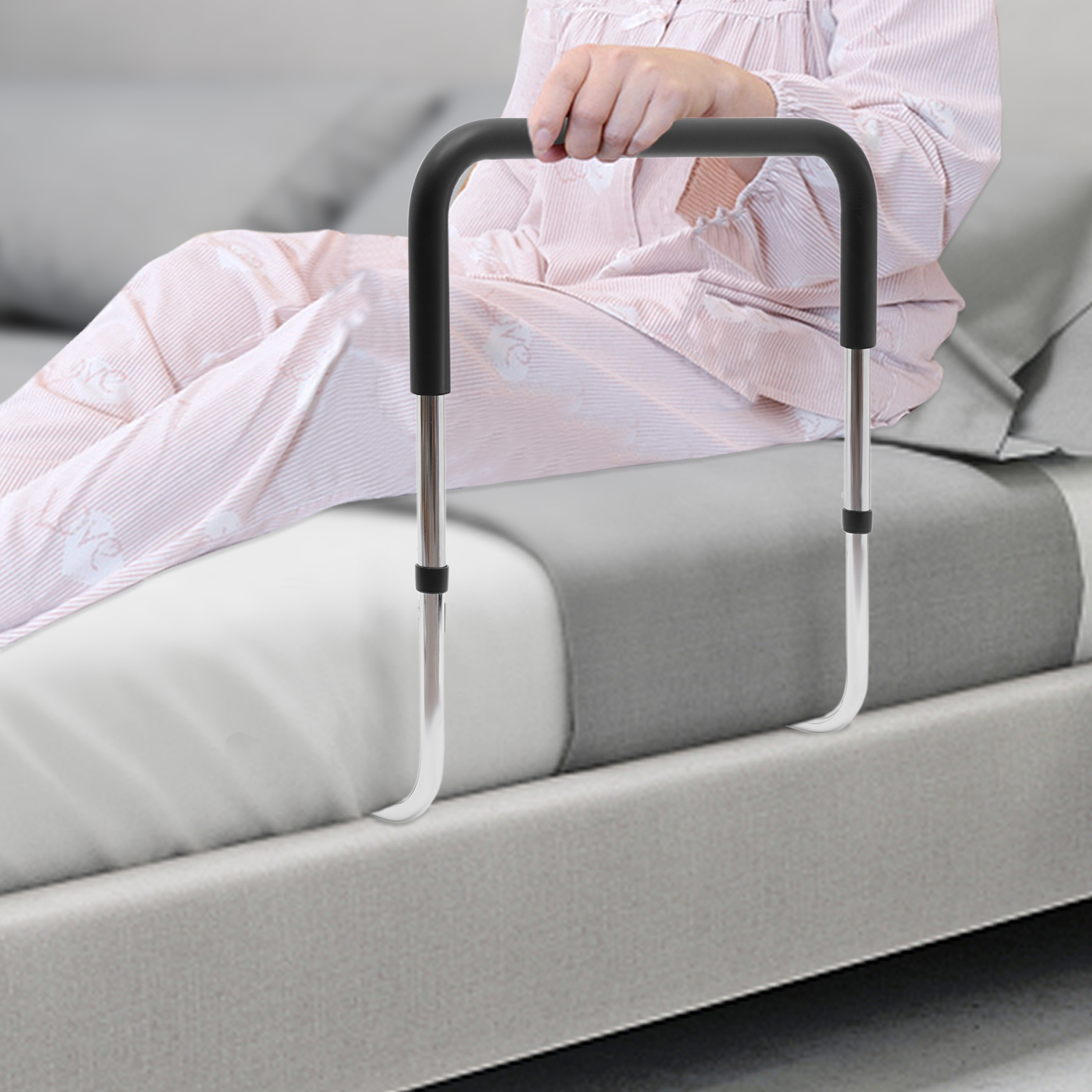 Nachttisch-Leitplanke, Bettgitter für ältere Erwachsene, Nachttisch-Fall, verhindert Haltegriff, höhenverstellbar für die Senioren-Bett-Assistent-Schiene